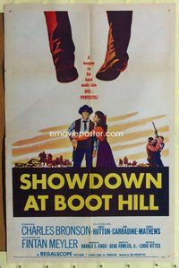 s646 SHOWDOWN AT BOOT HILL one-sheet movie poster '58 Charles Bronson
