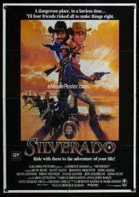 s650 SILVERADO int'l one-sheet movie poster '85 Kevin Kline, Kevin Costner