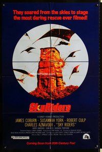 s653 SKY RIDERS advance one-sheet movie poster '76 Coburn, Susannah York
