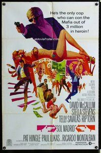 s659 SOL MADRID one-sheet movie poster '68 David McCallum, heroin bust!