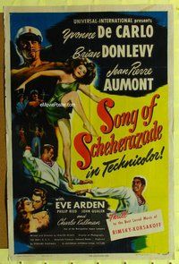 s660 SONG OF SCHEHERAZADE one-sheet movie poster '46 sexy Yvonne DeCarlo!