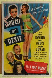 s663 SOUTH OF DIXIE one-sheet movie poster '44 Anne Gwynne, Jerome Cowan