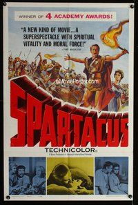 s664 SPARTACUS one-sheet movie poster '61 Stanley Kubrick, Kirk Douglas