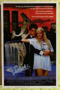 s666 SPLASH one-sheet movie poster '84 Tom Hanks, mermaid Daryl Hannah!