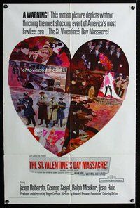 s670 ST VALENTINE'S DAY MASSACRE one-sheet movie poster '67 George Segal