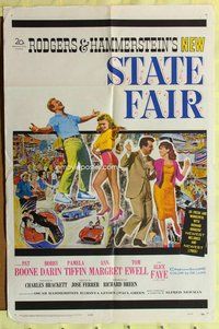 s676 STATE FAIR one-sheet movie poster '62 Pat Boone, Bobby Darin