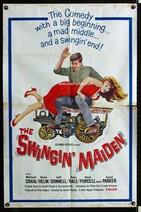 s709 SWINGIN' MAIDEN one-sheet movie poster '64 great spanking image!