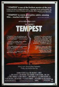 s718 TEMPEST one-sheet movie poster '82 John Cassavetes, Gena Rowlands