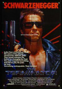 s721 TERMINATOR one-sheet movie poster '84 Arnold Schwarzenegger classic!