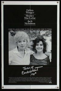 s722 TERMS OF ENDEARMENT one-sheet movie poster '83 MacLaine, Debra Winger