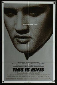 s733 THIS IS ELVIS one-sheet movie poster '81 Elvis Presley, rock&roll!