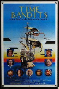 s740 TIME BANDITS one-sheet movie poster '81 John Cleese, Sean Connery