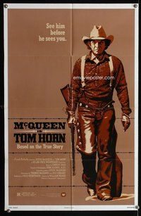 s745 TOM HORN one-sheet movie poster '80 full length Steve McQueen!