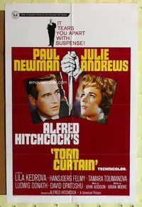 s754 TORN CURTAIN one-sheet movie poster '66 Paul Newman, Hitchcock
