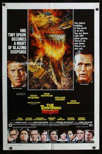 s757 TOWERING INFERNO int'l one-sheet movie poster '74 Steve McQueen, Newman