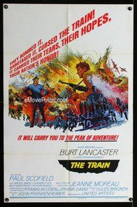 s759 TRAIN style B one-sheet movie poster '65 Burt Lancaster, Frankenheimer