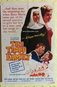 s760 TRAPP FAMILY one-sheet movie poster '60 real life Sound of Music!