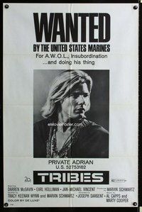 s762 TRIBES one-sheet movie poster '71 wanted by the United States Marines!