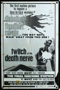s769 TWITCH OF THE DEATH NERVE one-sheet movie poster '71 Mario Bava