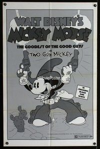 s770 TWO GUN MICKEY one-sheet movie poster R74 Mickey Mouse western!