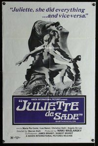 s326 JULIETTE DE SADE one-sheet movie poster '69 she did everything!