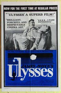 s781 ULYSSES one-sheet movie poster '67 James Joyce, Milo O'Shea, Jefford