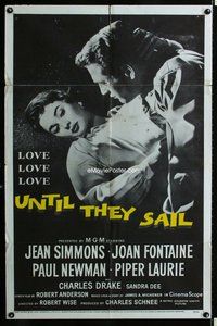 s786 UNTIL THEY SAIL one-sheet movie poster '57 Paul Newman, Jean Simmons