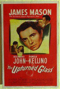 s788 UPTURNED GLASS one-sheet movie poster '48 romantic star James Mason!