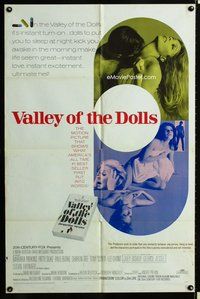 s790 VALLEY OF THE DOLLS one-sheet movie poster '67 sexy Sharon Tate!