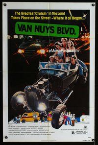 s791 VAN NUYS BLVD one-sheet movie poster '79 cruising in hot rods!