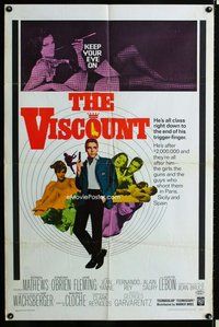 s798 VISCOUNT one-sheet movie poster '67 Kerwin Mathews, Edmond O'Brien
