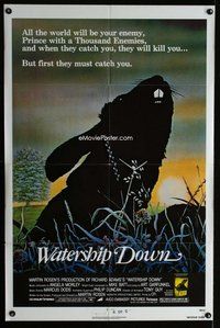 s802 WATERSHIP DOWN one-sheet movie poster '78 Richard Adams' best seller!