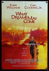 s809 WHAT DREAMS MAY COME DS advance one-sheet movie poster '98 Williams