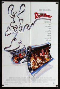 s820 WHO FRAMED ROGER RABBIT one-sheet movie poster '88 Robert Zemeckis