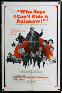 s821 WHO SAYS I CAN'T RIDE A RAINBOW one-sheet movie poster '71 Klugman