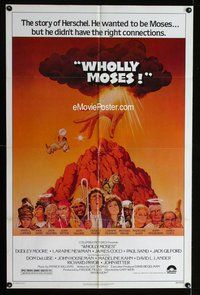 s823 WHOLLY MOSES one-sheet movie poster '80 cool Jack Rickard artwork!