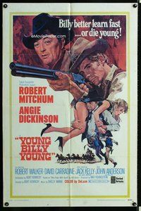 s843 YOUNG BILLY YOUNG one-sheet movie poster '69 Robert Mitchum, Dickinson