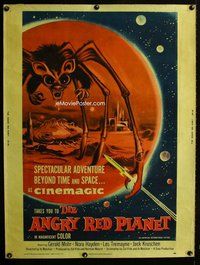 t006 ANGRY RED PLANET Thirty by Forty movie poster '60 wild bat-rat-spider!