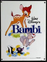 t008 BAMBI Thirty by Forty movie poster R82 Walt Disney cartoon classic!