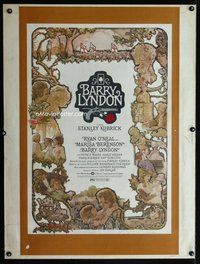 t009 BARRY LYNDON Thirty by Forty movie poster '75 Stanley Kubrick, Ryan O'Neal