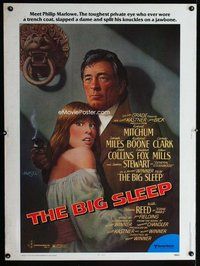 t011 BIG SLEEP Thirty by Forty movie poster '78 Robert Mitchum, Amsel art!
