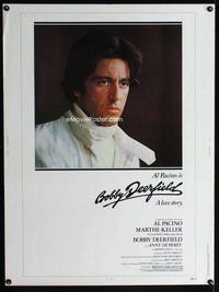 t015 BOBBY DEERFIELD Thirty by Forty movie poster '77 Al Pacino, car racing!