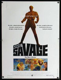 t027 DOC SAVAGE Thirty by Forty movie poster '75 The Man of Bronze, George Pal
