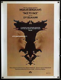 t032 FACE TO FACE Thirty by Forty movie poster '76 Ingmar Bergman, Ullmann