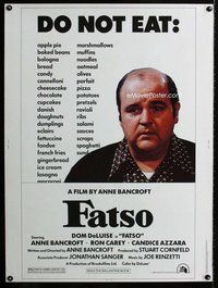 t035 FATSO Thirty by Forty movie poster '80 Dom DeLuise goes on a diet!