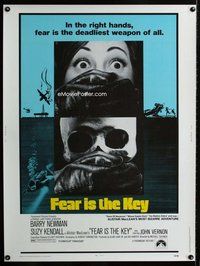 t036 FEAR IS THE KEY Thirty by Forty movie poster '73 Alistair MacLean, Kendall