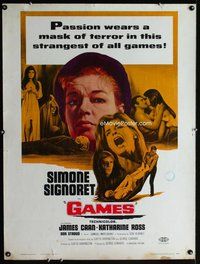 t042 GAMES Thirty by Forty movie poster '67 Simone Signoret, James Caan