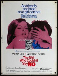 t043 GIRL WHO COULDN'T SAY NO Thirty by Forty movie poster '69 Lisi, Segal
