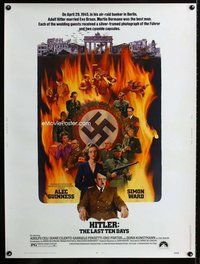 t050 HITLER THE LAST TEN DAYS Thirty by Forty movie poster '73 Alec Guinness