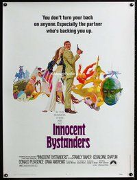 t052 INNOCENT BYSTANDERS Thirty by Forty movie poster '72 Robert McGinnis art!